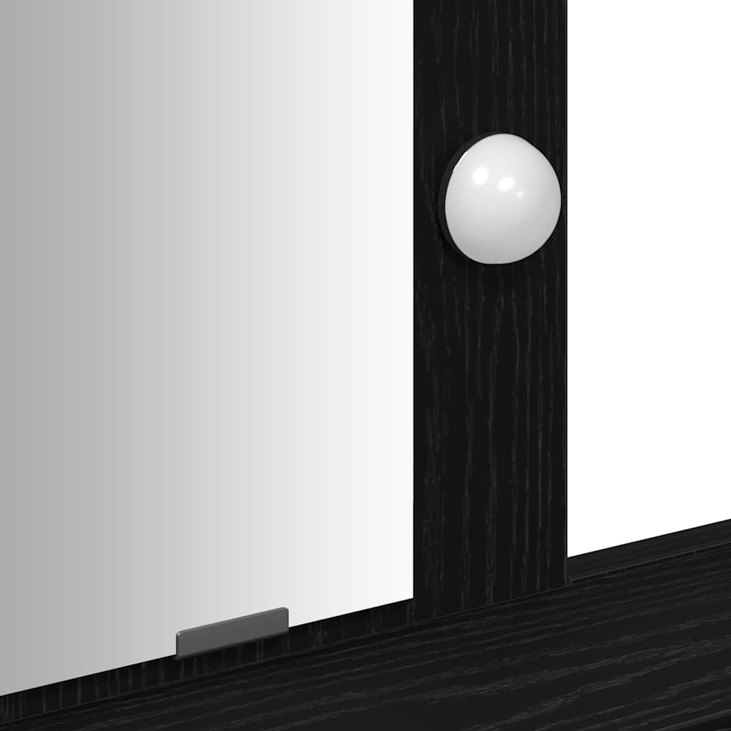 Tavolo da Trucco Nero 100 x 41 x 140 cm Legno multistrato 865173