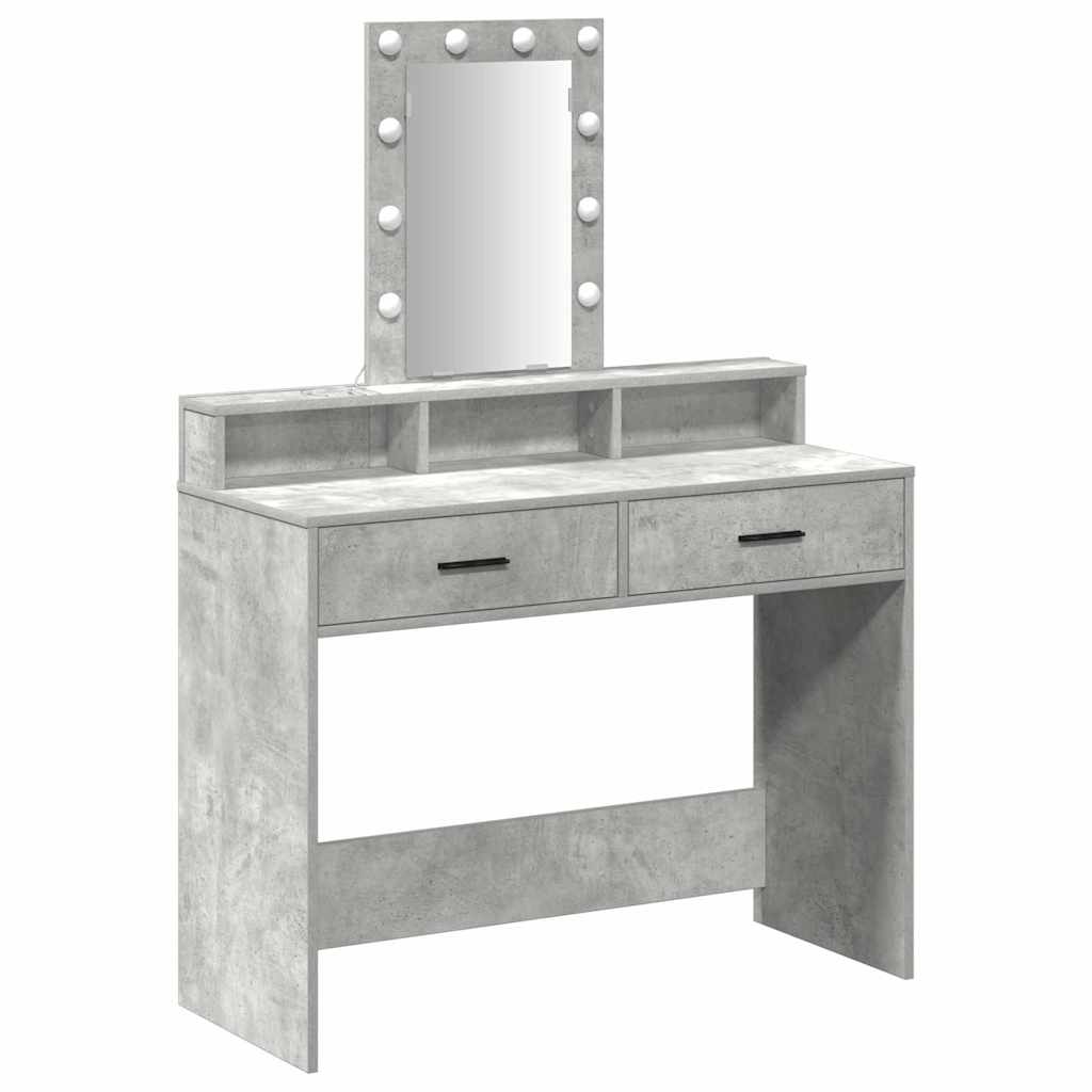 Tavolo da Trucco Grigio 100 x 41 x 140 cm Legno multistrato 865175