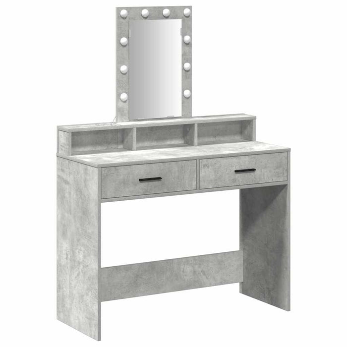 Tavolo da Trucco Grigio 100 x 41 x 140 cm Legno multistrato 865175
