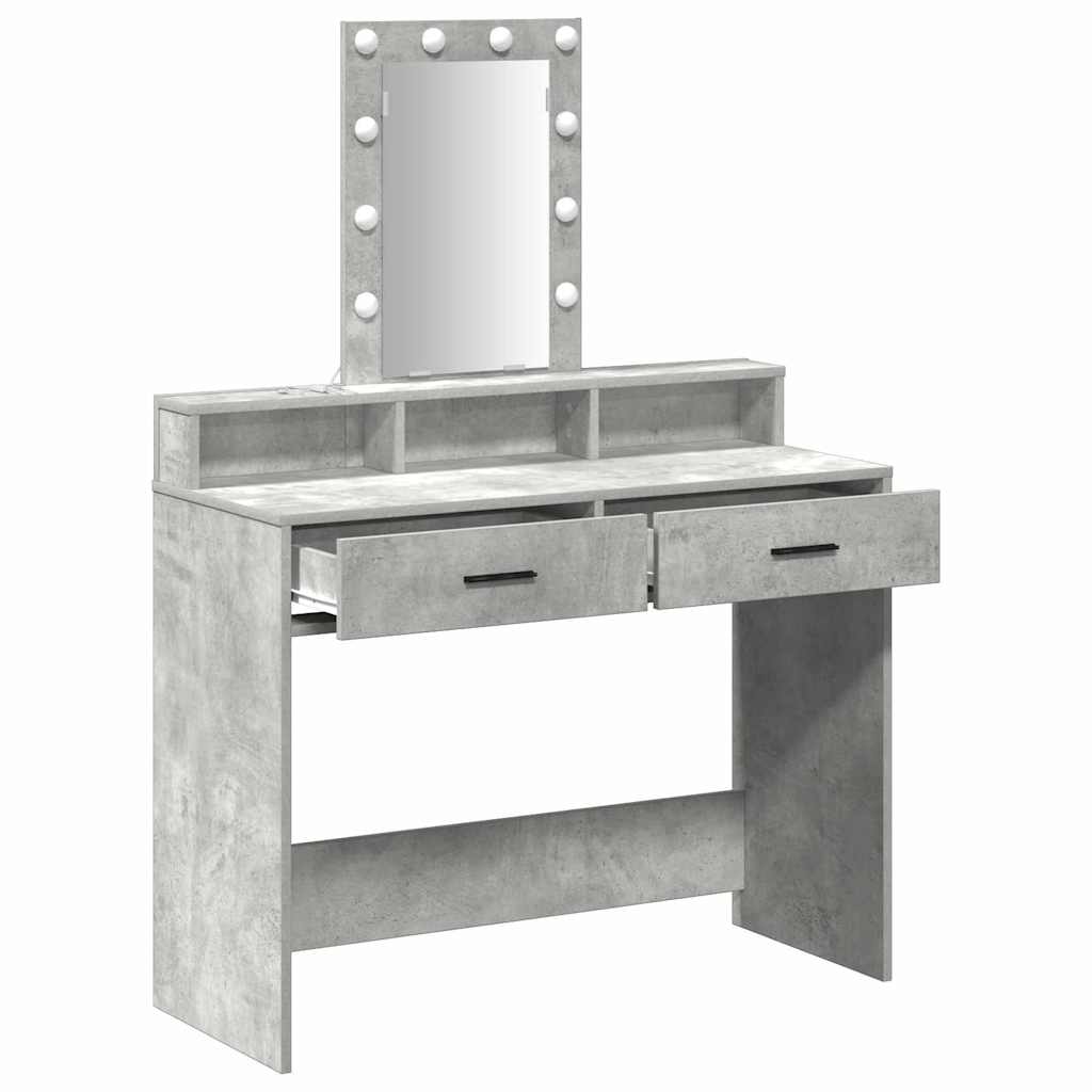 Tavolo da Trucco Grigio 100 x 41 x 140 cm Legno multistrato 865175