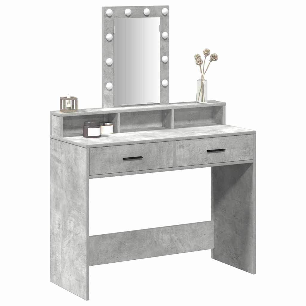 Tavolo da Trucco Grigio 100 x 41 x 140 cm Legno multistrato 865175