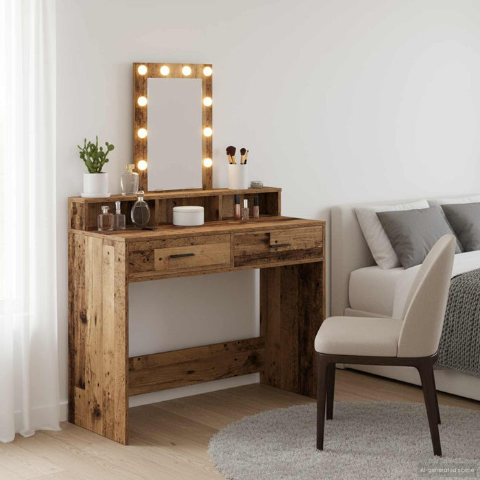 Tavolo da Trucco Marrone 100 x 41 x 140 cm Legno multistrato 865179