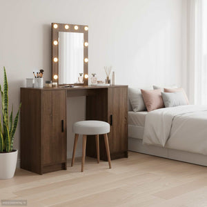 Tavolo da Trucco Marrone 102 x 33 x 135 cm Legno multistrato 865187