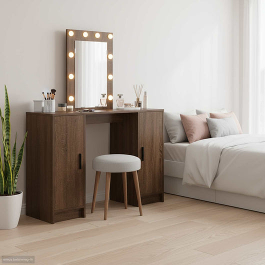 Tavolo da Trucco Marrone 102 x 33 x 135 cm Legno multistrato 865187