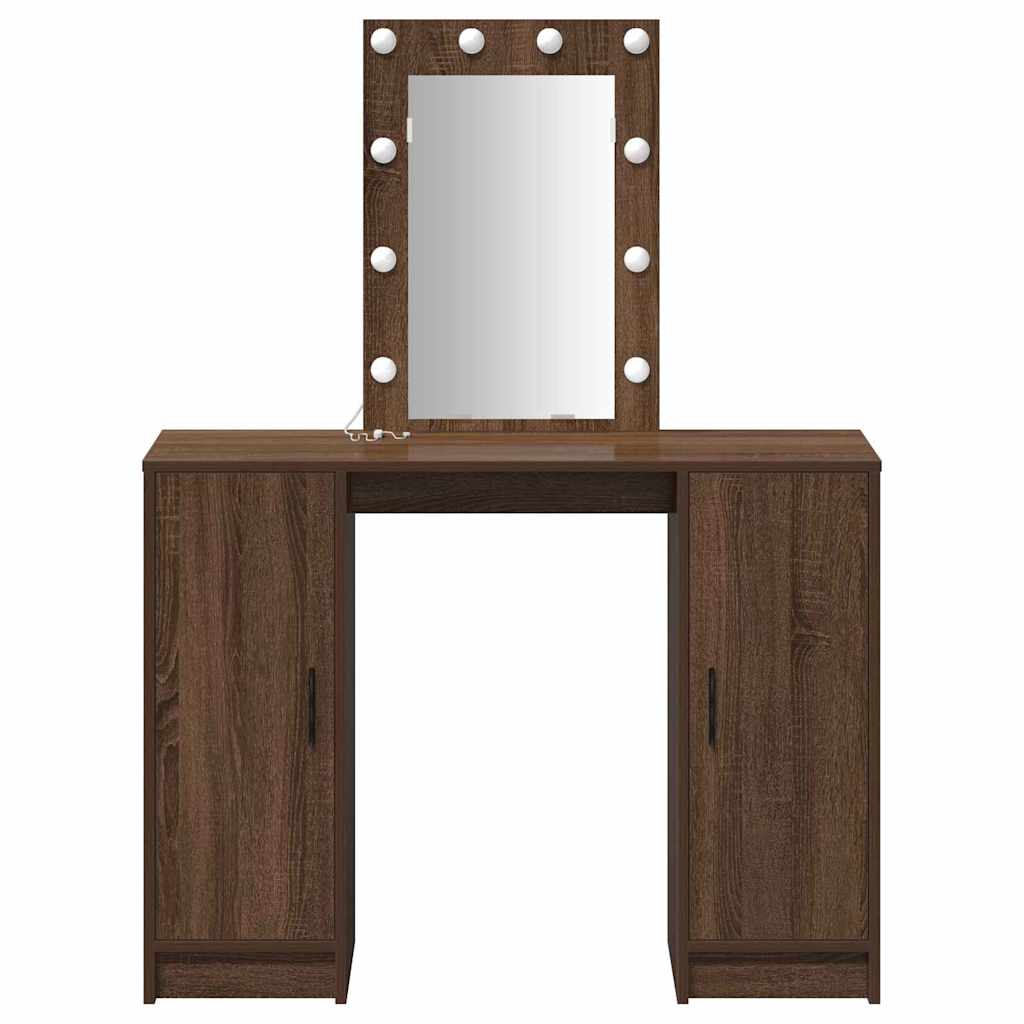 Tavolo da Trucco Marrone 102 x 33 x 135 cm Legno multistrato 865187