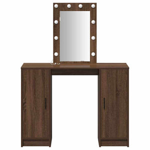 Tavolo da Trucco Marrone 102 x 33 x 135 cm Legno multistrato 865187