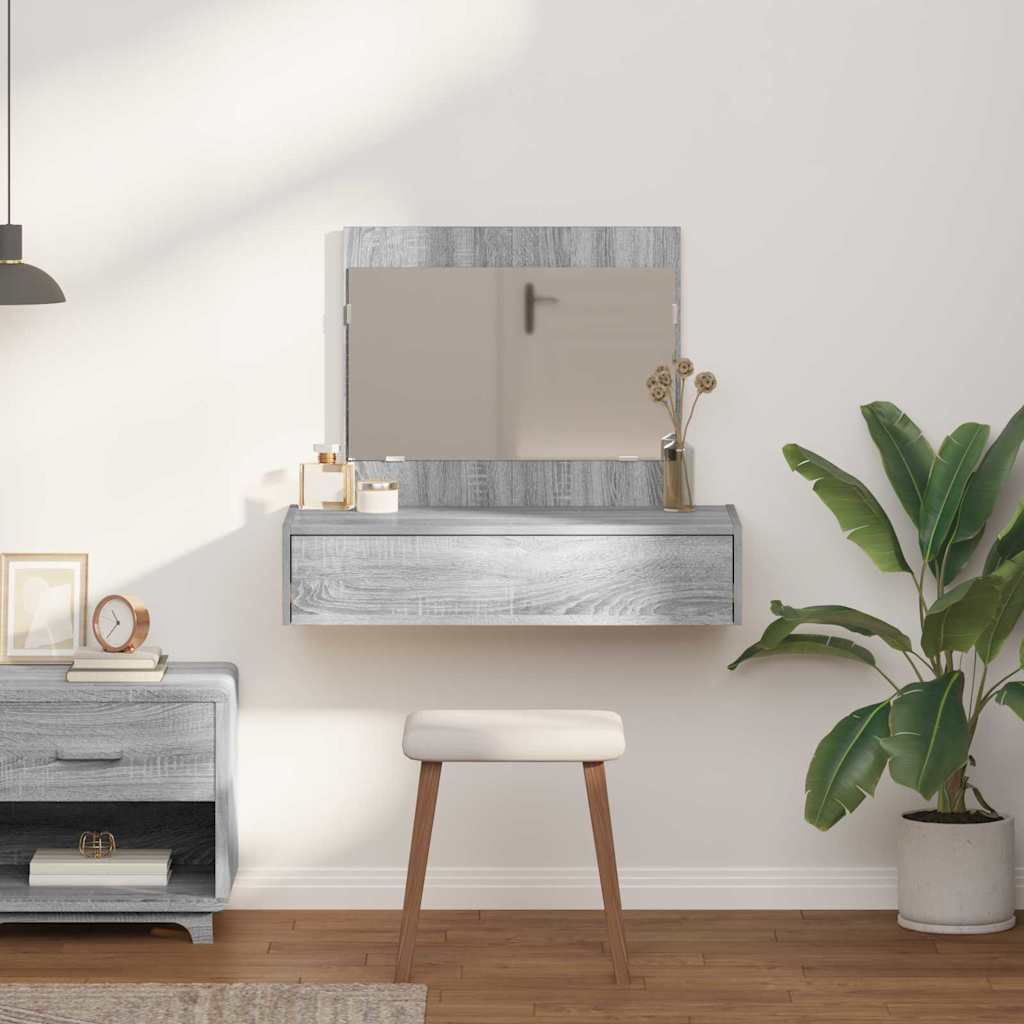 Tavolo da Trucco Grigio 83 x 40 x 70 cm Legno multistrato 865204