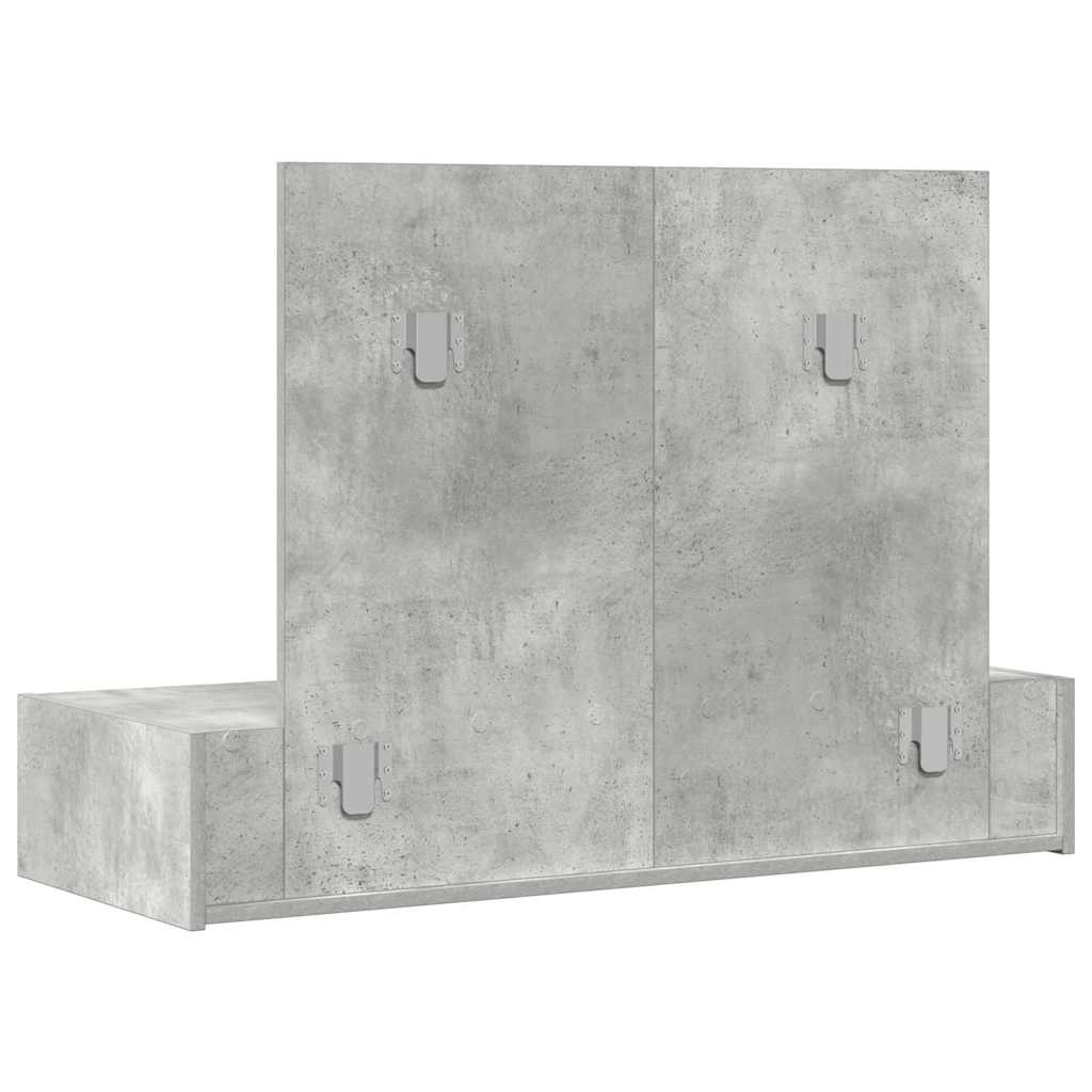 Tavolo da Trucco Grigio 100 x 40 x 70 cm Legno multistrato 865211