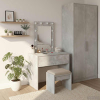 Tavolo da Trucco Grigio 60 x 40 x 70 cm Legno multistrato 865220