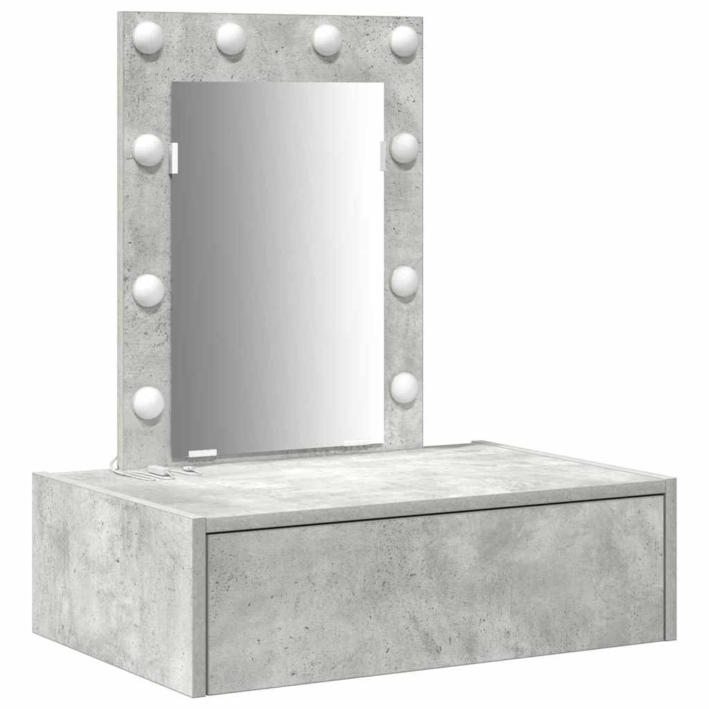 Tavolo da Trucco Grigio 60 x 40 x 70 cm Legno multistrato 865220