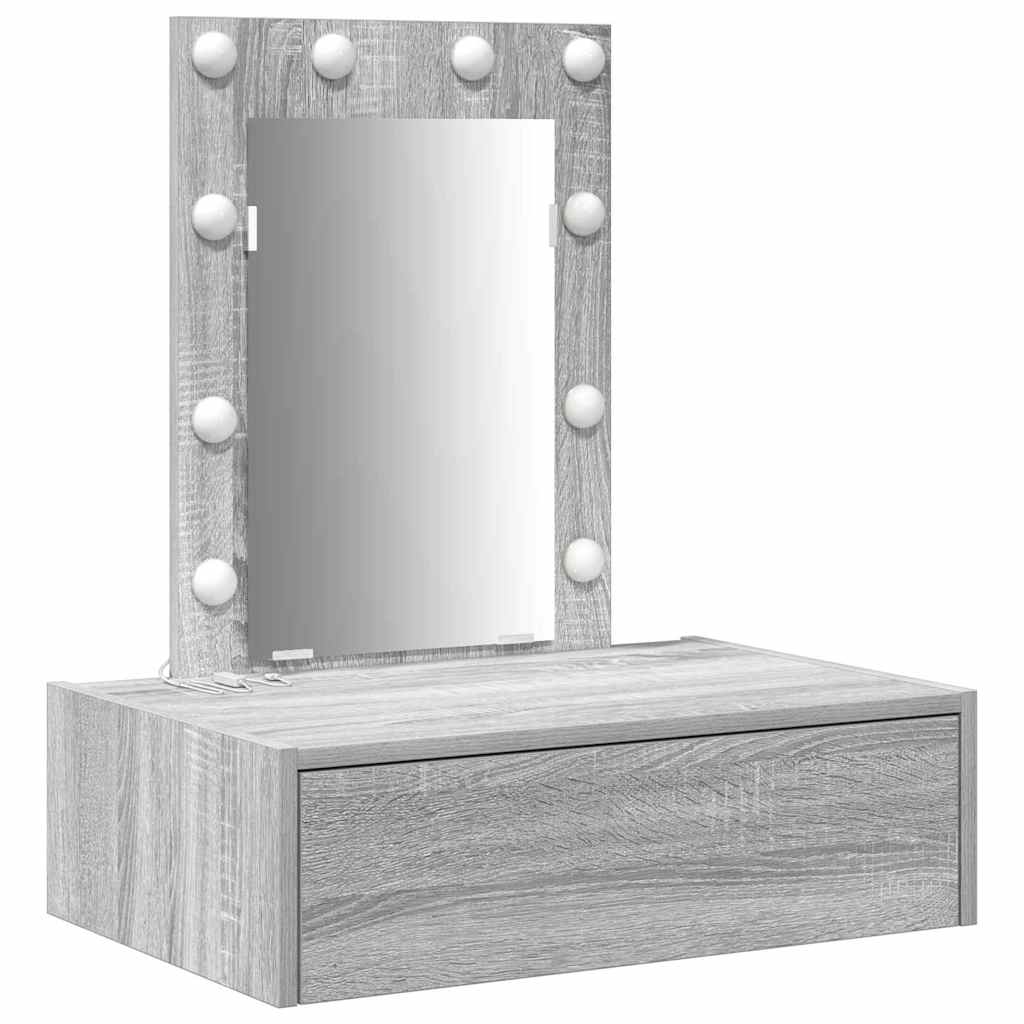 Tavolo da Trucco Grigio 60 x 40 x 70 cm Legno multistrato 865222