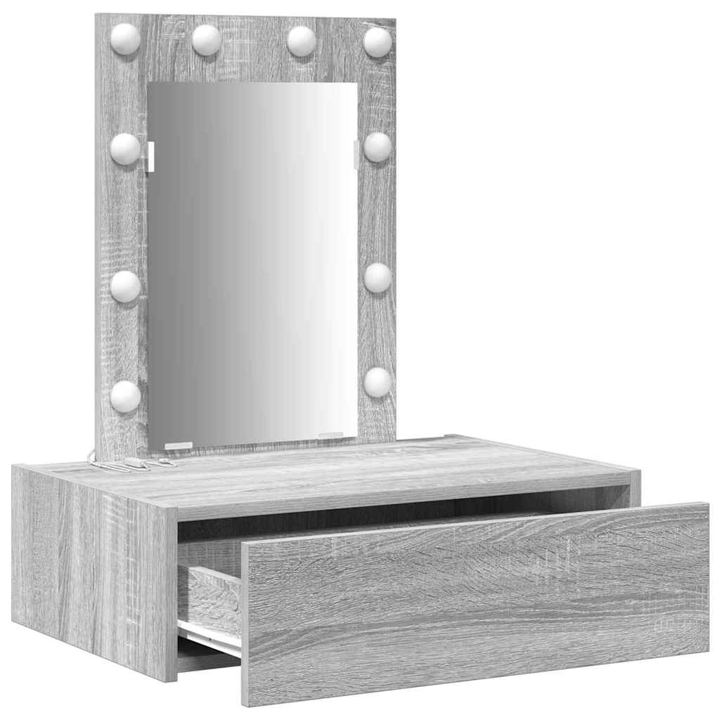 Tavolo da Trucco Grigio 60 x 40 x 70 cm Legno multistrato 865222