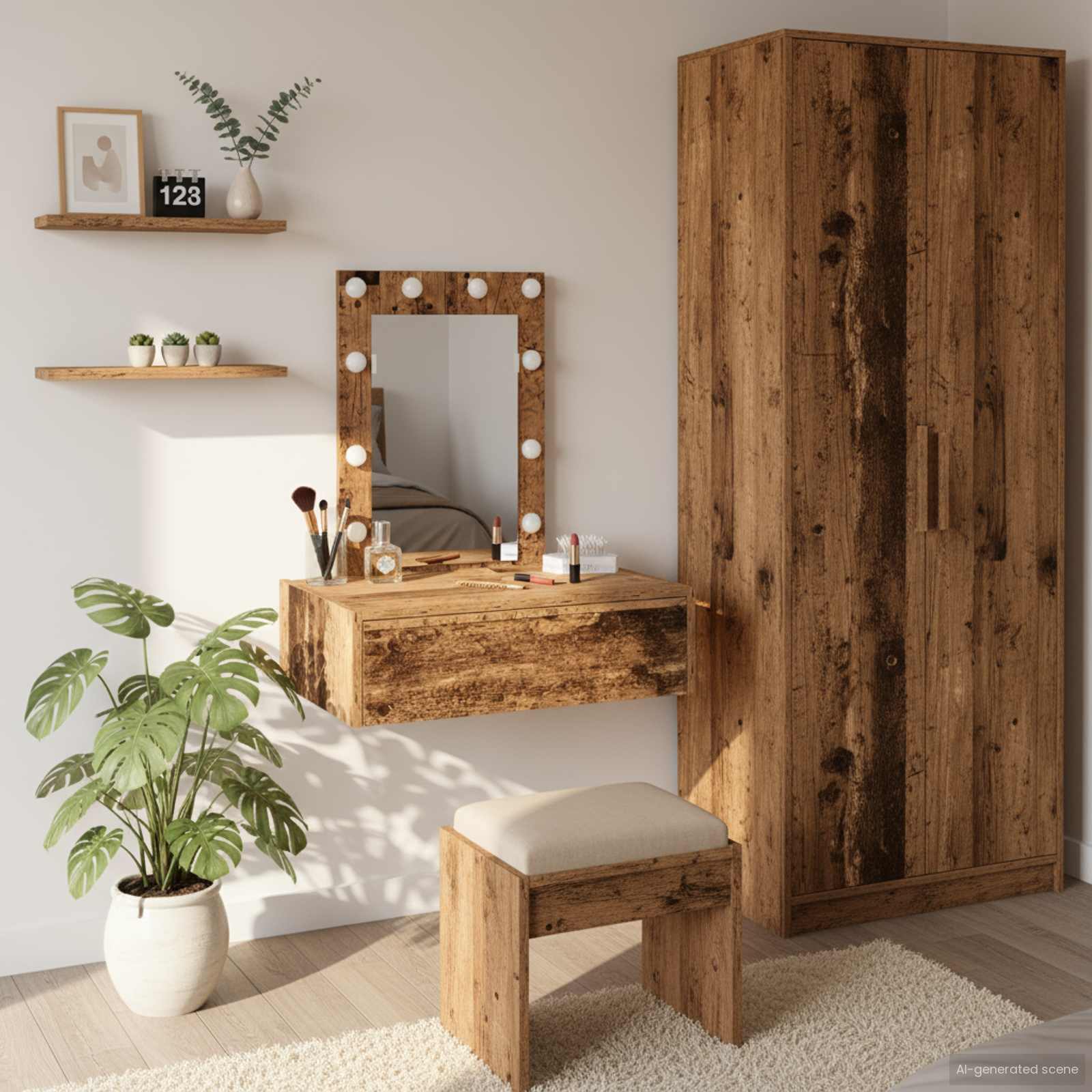 Tavolo da Trucco Marrone 60 x 40 x 70 cm Legno multistrato 865224