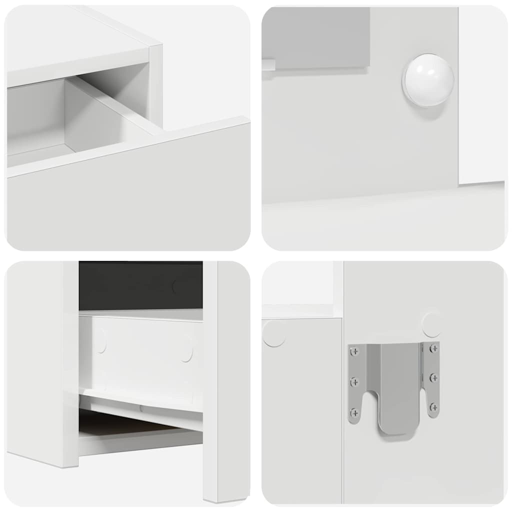 Tavolo da Trucco Bianco 83 x 40 x 70 cm Legno multistrato 865226