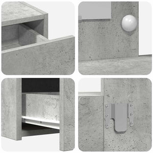 Tavolo da Trucco Grigio 83 x 40 x 70 cm Legno multistrato 865229