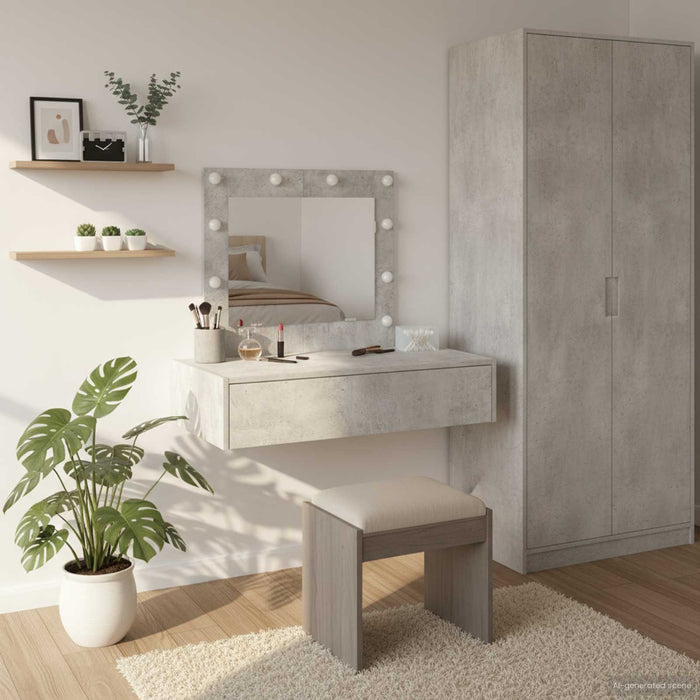 Tavolo da Trucco Grigio 83 x 40 x 70 cm Legno multistrato 865229