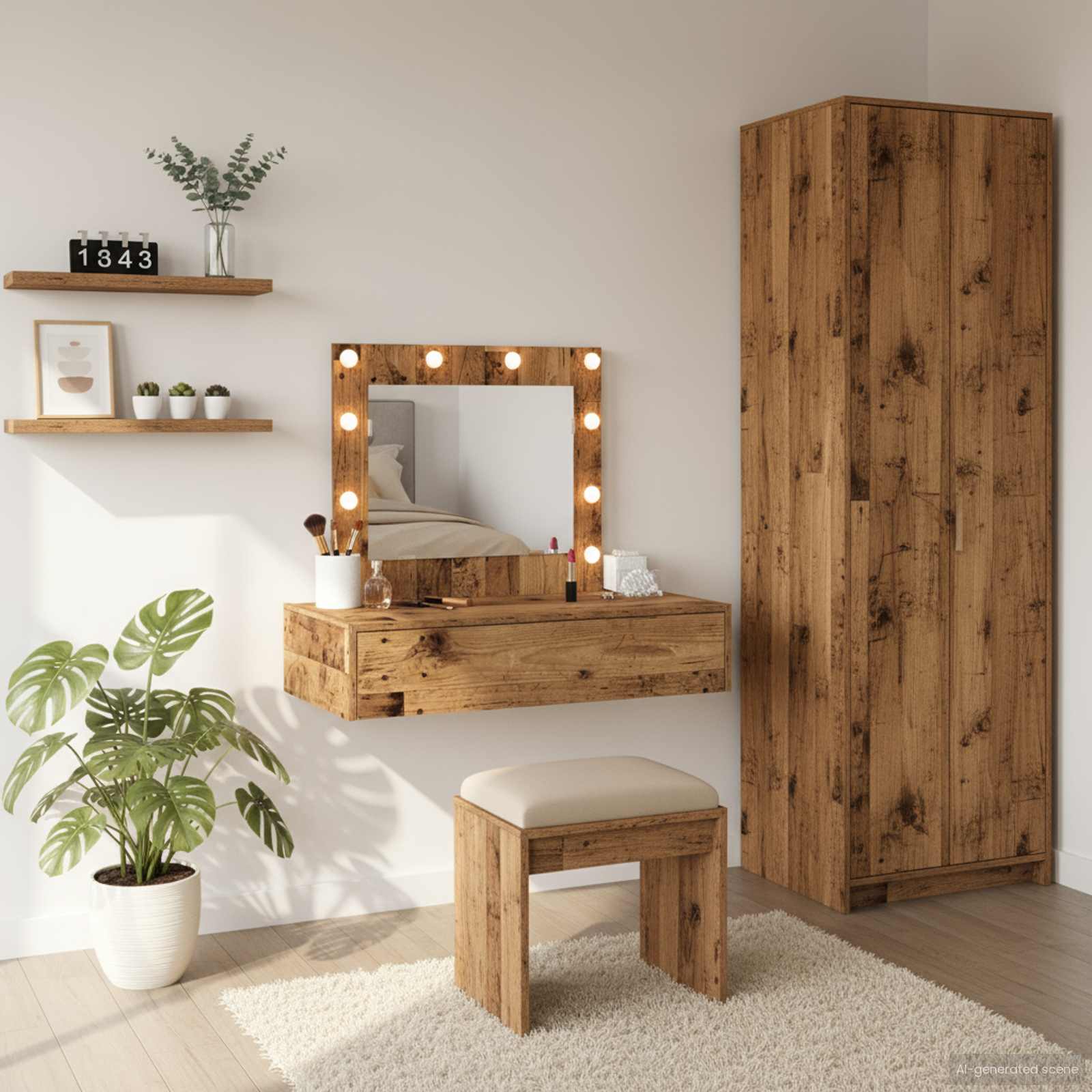 Tavolo da Trucco Marrone 83 x 40 x 70 cm Legno multistrato 865233