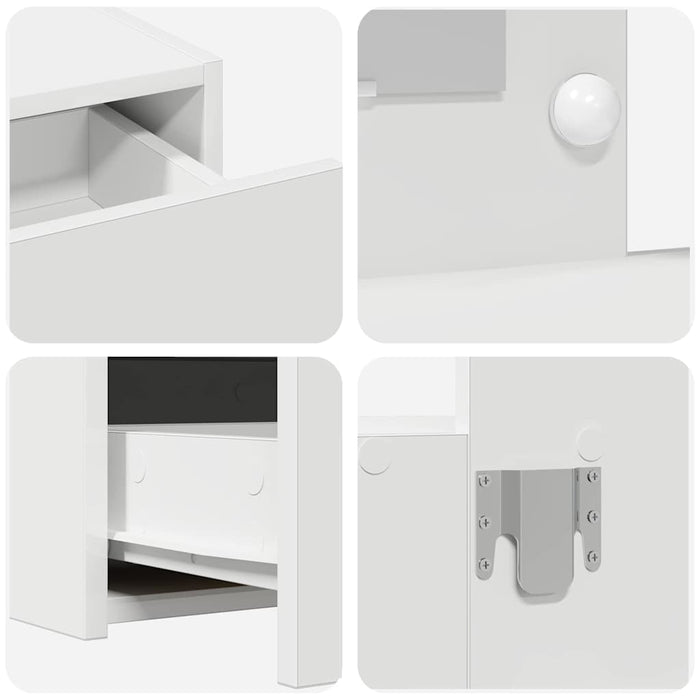 Tavolo da Trucco Bianco 100 x 40 x 70 cm Legno multistrato 865235