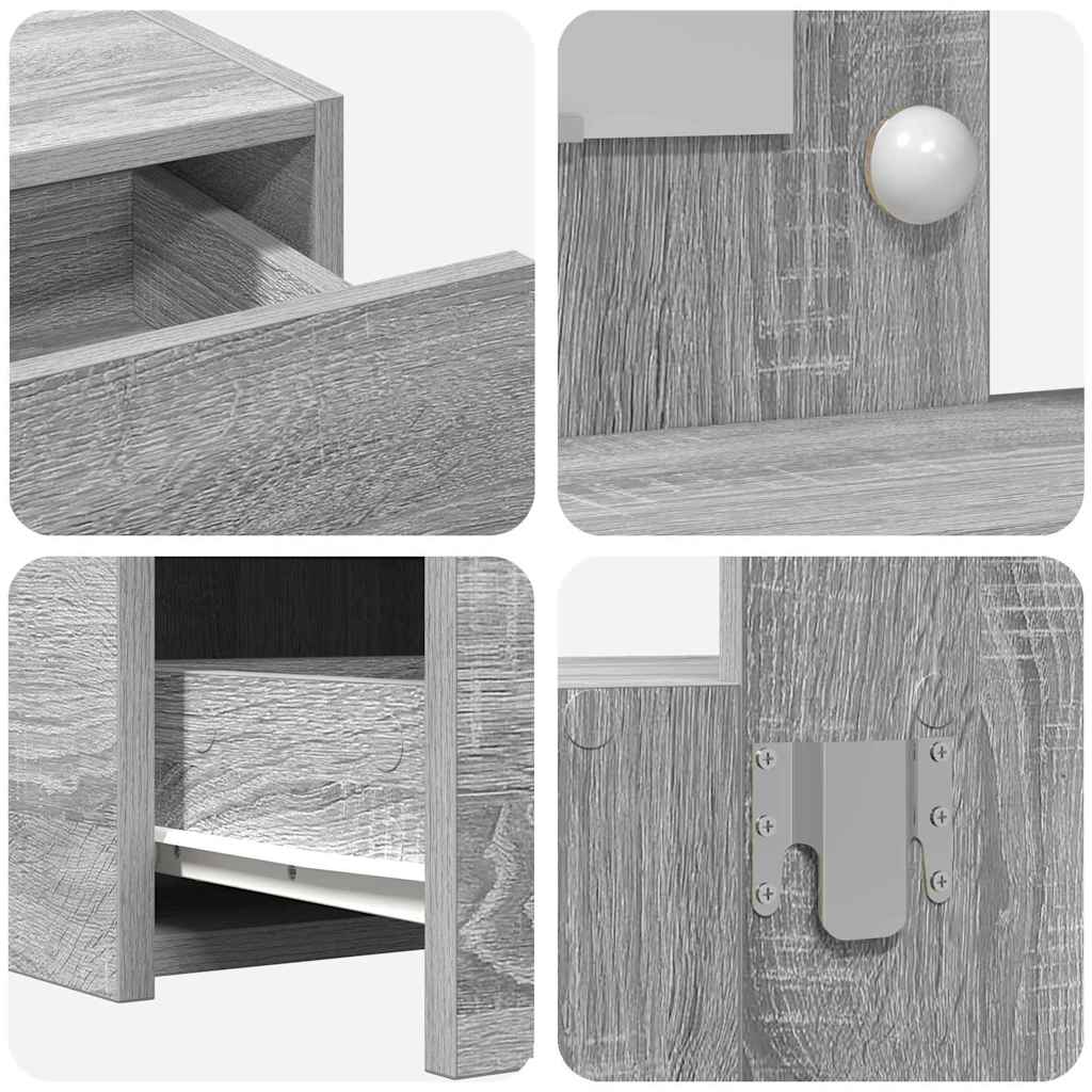 Tavolo da Trucco Grigio 100 x 40 x 70 cm Legno multistrato 865240