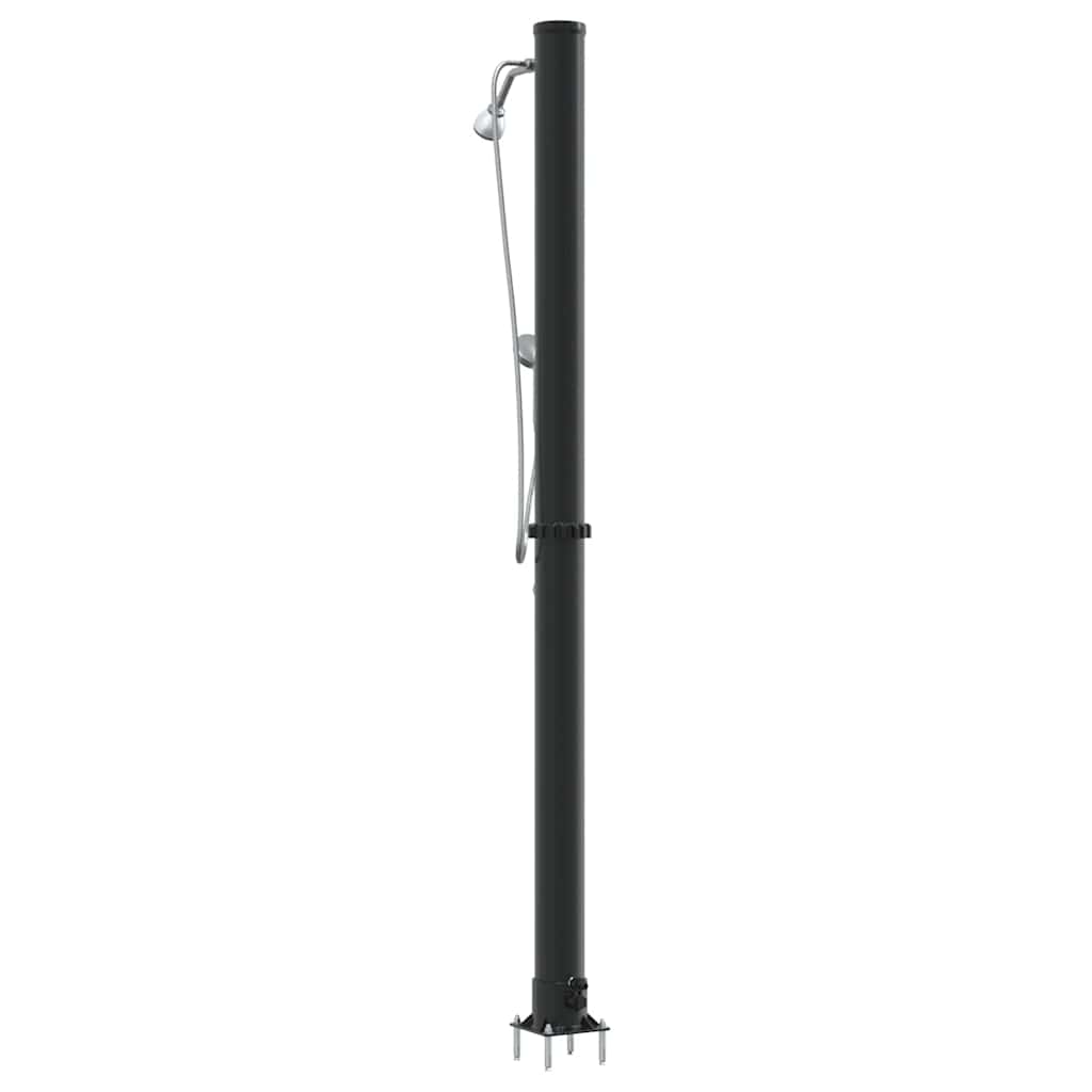 Doccia Solare da Esterno Nero 217 cm PVC e alluminio 42003409