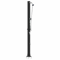 vidaXL Doccia Solare da Esterno Nero 217 cm PVC e alluminio