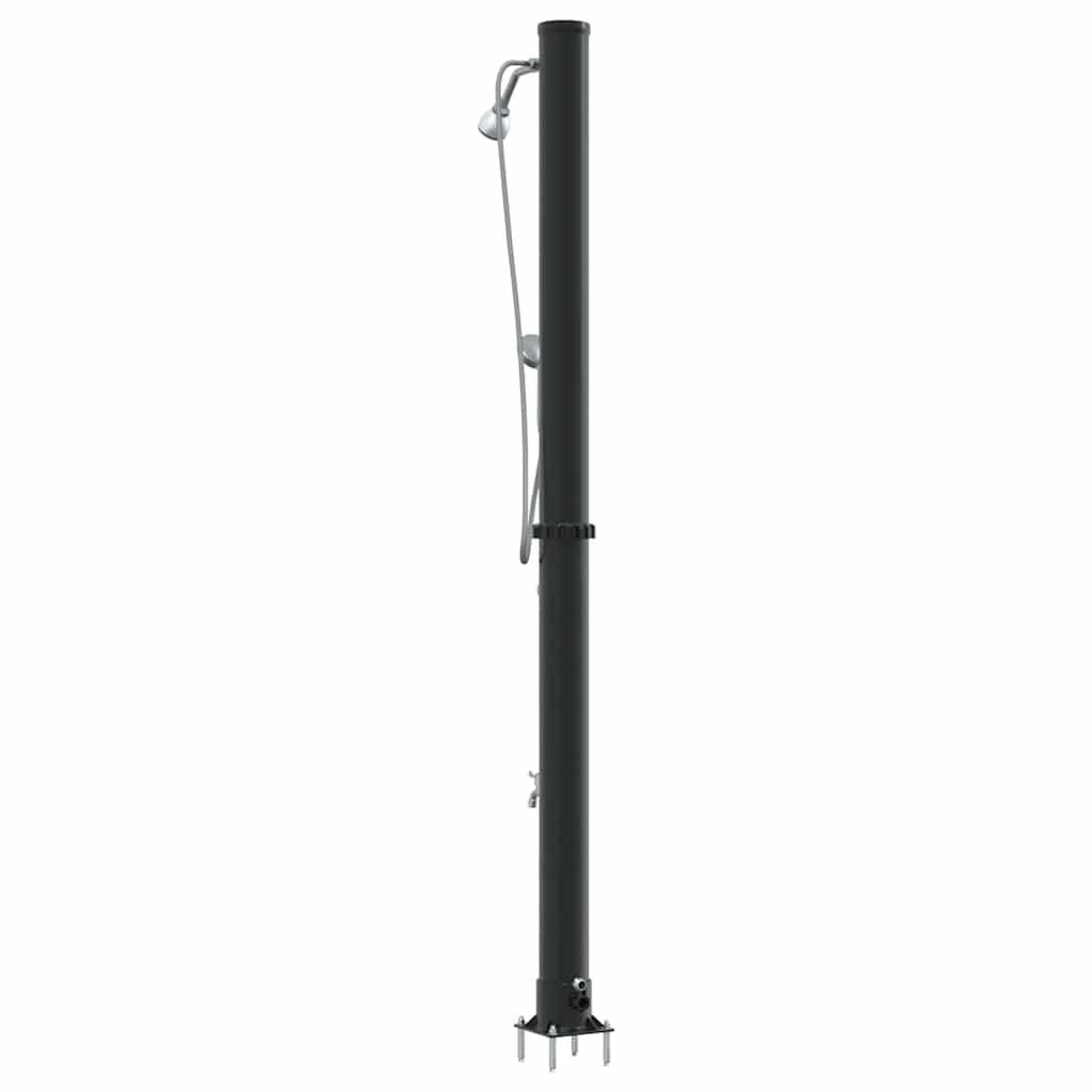 Doccia Solare da Esterno Nero 217 cm PVC e alluminio 42003410