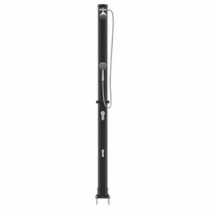 vidaXL Doccia Solare da Esterno Nero 217 cm PVC e alluminio