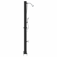 vidaXL Doccia Solare da Esterno Nero 217 cm PVC e alluminio