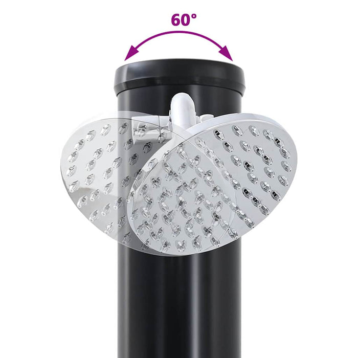 Doccia Solare da Esterno Nero 217 cm PVC e alluminio 42003413