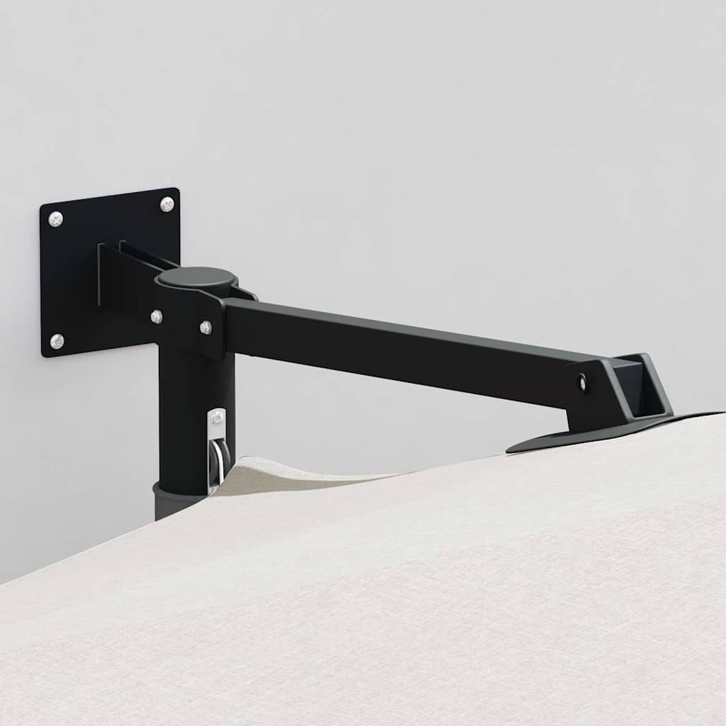 Ombrello da giardino Beige e Nero 248 x 248 x 148 cm 42003227