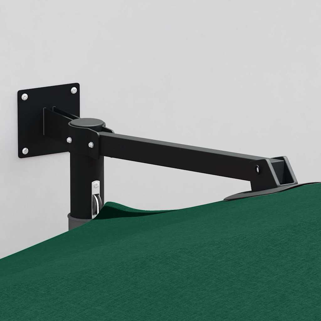 Ombrello da giardino Verde e Nero 248 x 248 x 148 cm 42003228