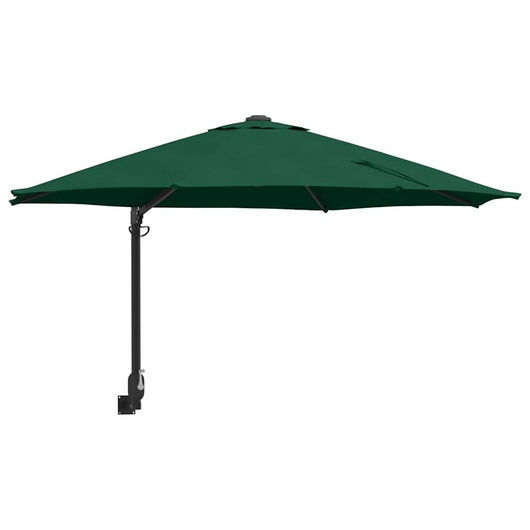 Ombrello da giardino Verde e Nero 248 x 248 x 148 cm 42003228