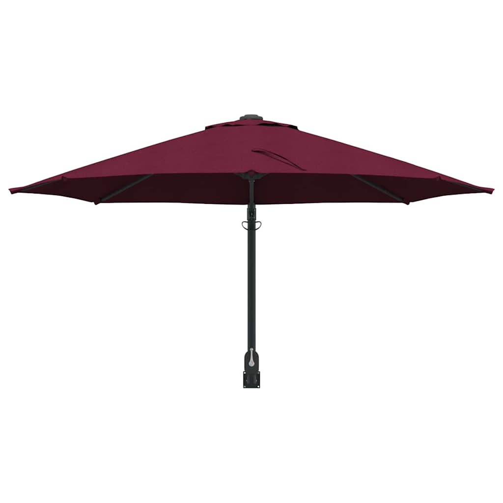 Ombrello da giardino Rosso e Nero 248 x 248 x 148 cm 42003231