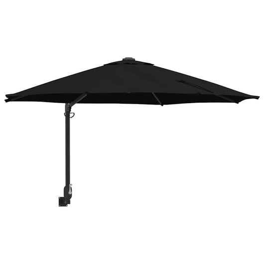 Ombrello da giardino Nero e Nero 248 x 248 x 148 cm 42003233