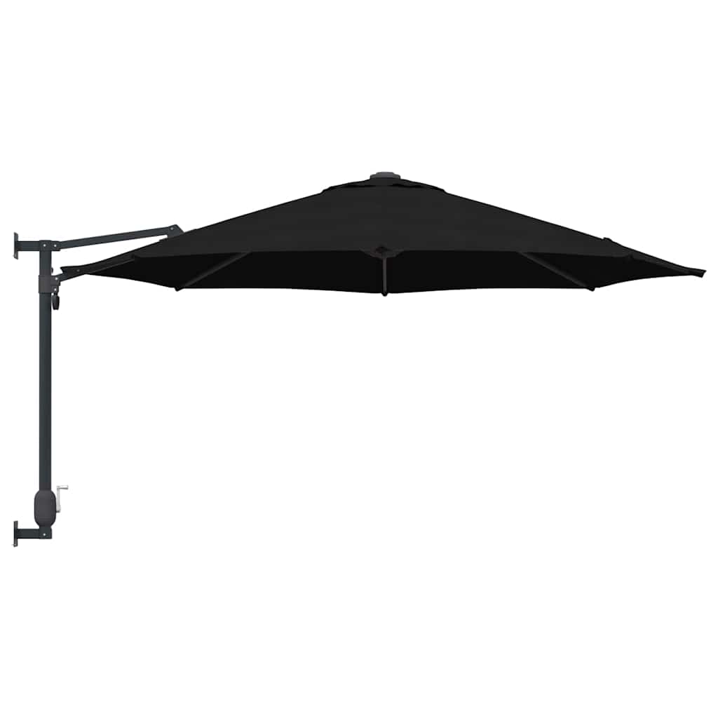 Ombrello da giardino Nero e Nero 248 x 248 x 148 cm 42003233