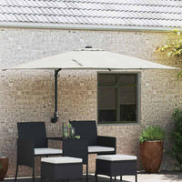 Ombrello da giardino Beige e Nero 248.5 x 247.5 x 160 cm 42003235