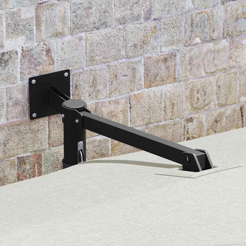 Ombrello da giardino Beige e Nero 248.5 x 247.5 x 160 cm 42003235