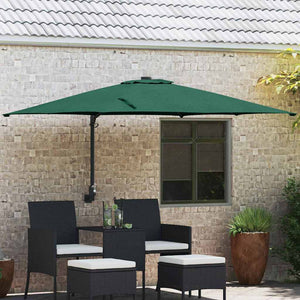 Ombrello da giardino Verde e Nero 248.5 x 247.5 x 160 cm 42003236