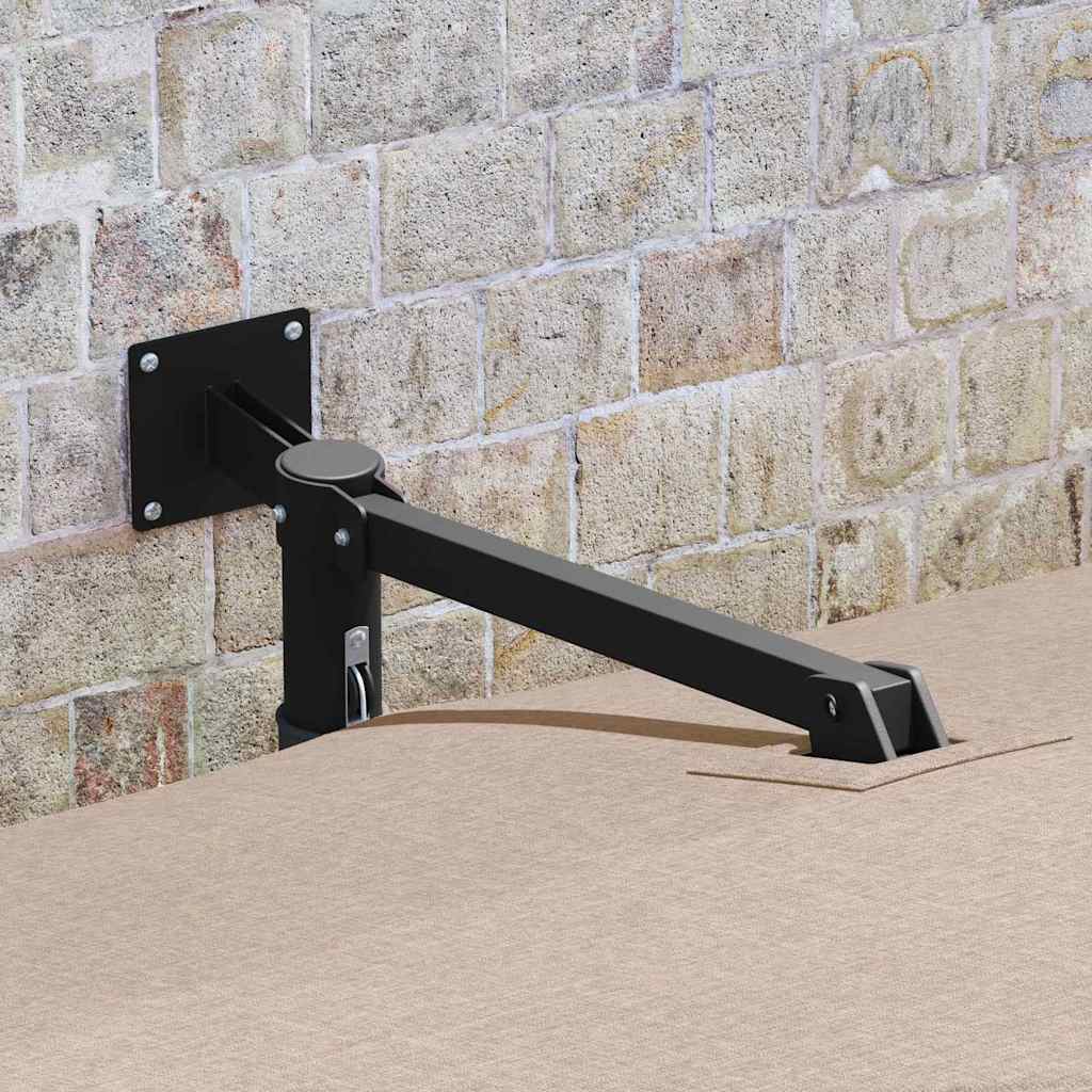 Ombrello da giardino Tortora e Nero 248.5 x 247.5 x 160 cm 42003238