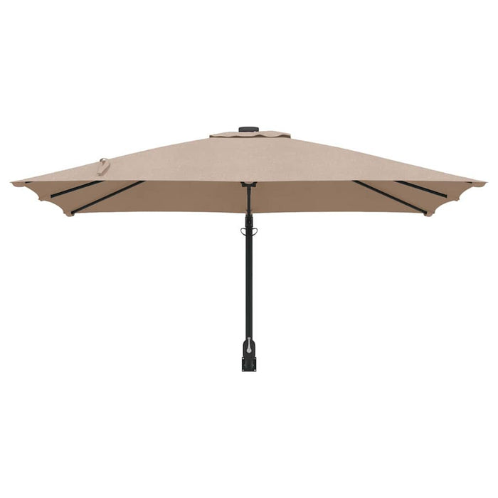 Ombrello da giardino Tortora e Nero 248.5 x 247.5 x 160 cm 42003238