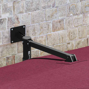 Ombrello da giardino Rosso e Nero 248.5 x 247.5 x 160 cm 42003239