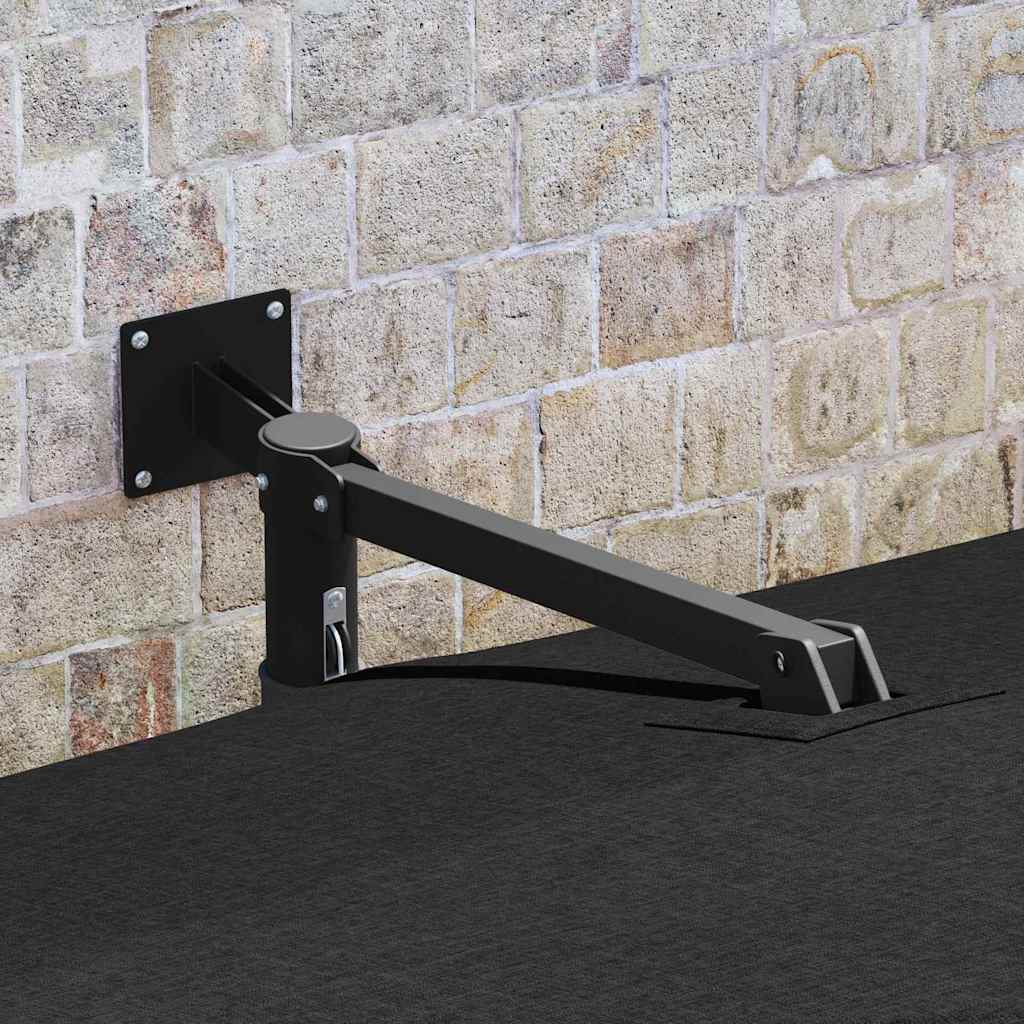 Ombrello da giardino Nero e Nero 248.5 x 247.5 x 160 cm 42003241