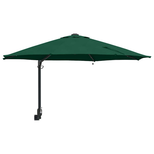 Parasol da giardino a parete  con LED, verde, 248 cm 42003244