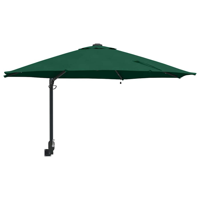 Parasol da giardino a parete  con LED, verde, 248 cm 42003244