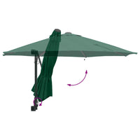 Parasol da giardino a parete  con LED, verde, 248 cm 42003244