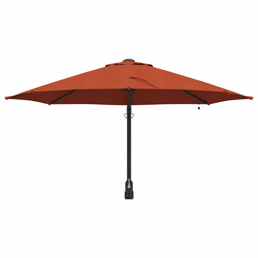 Parasol da giardino montato a muro  con LED, terracotta, 248 cm 42003248