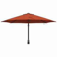 Parasol da giardino montato a muro  con LED, terracotta, 248 cm 42003248
