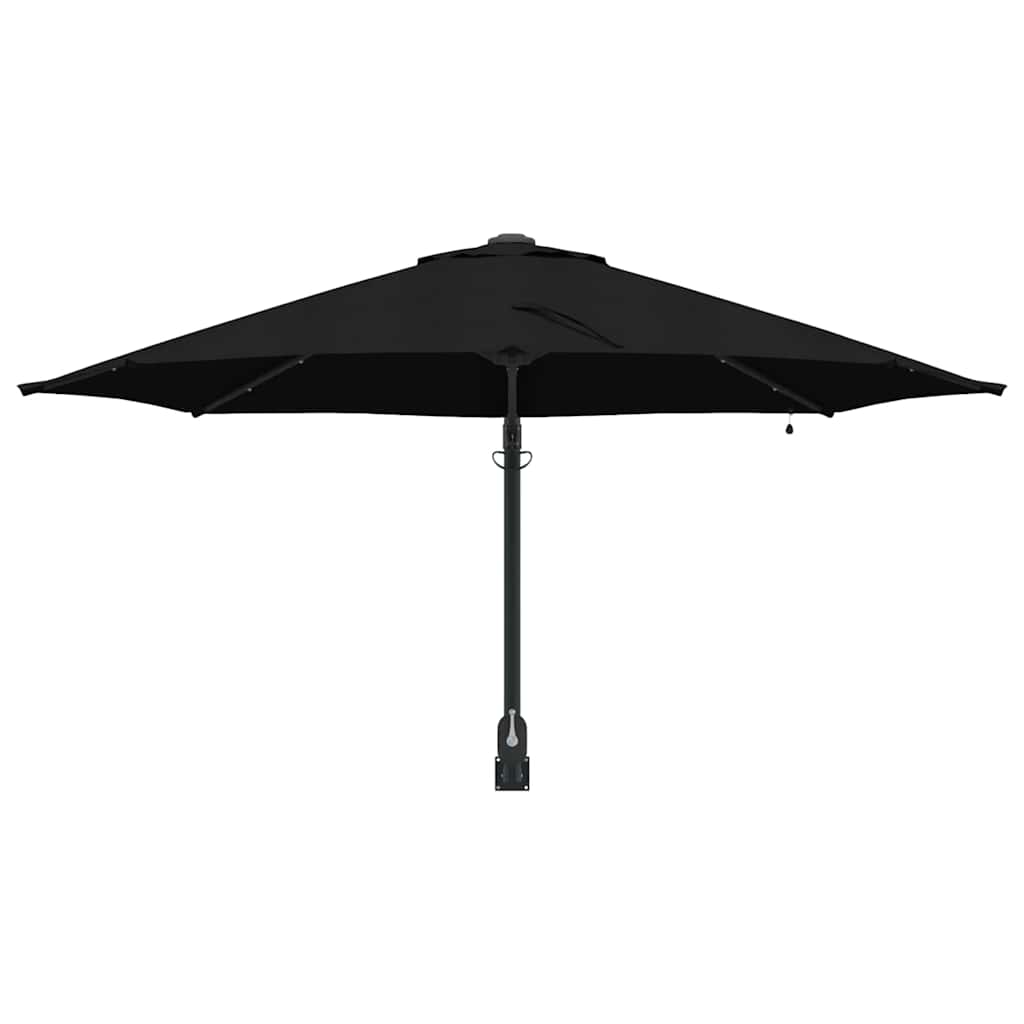 Parasol da Giardino da Parete con LED Nero, 248 cm 42003249