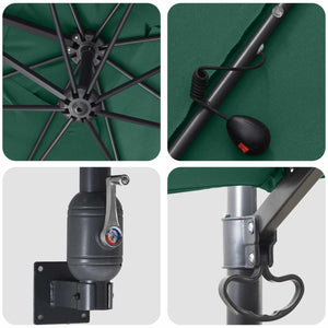 Ombrello da giardino Verde 248.5 x 247.5 x 160 cm Tessuto 42003252