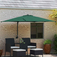 vidaXL Ombrello da giardino Verde 248.5 x 247.5 x 160 cm Tessuto